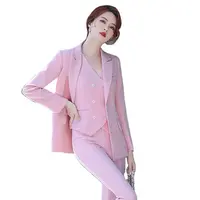 फैक्टरी सस्ते कीमत महिला औपचारिक रंगीन जाकेट तीन टुकड़े महिलाओं व्यापार महिलाओं के लिए सूट