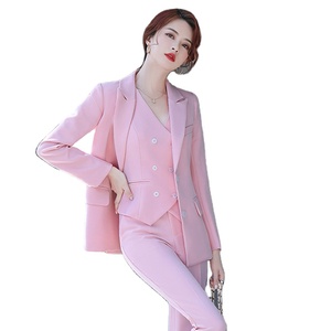 Precio barato de fábrica, chaqueta formal para mujer, trajes de negocios de tres piezas para mujer - Product Image 1