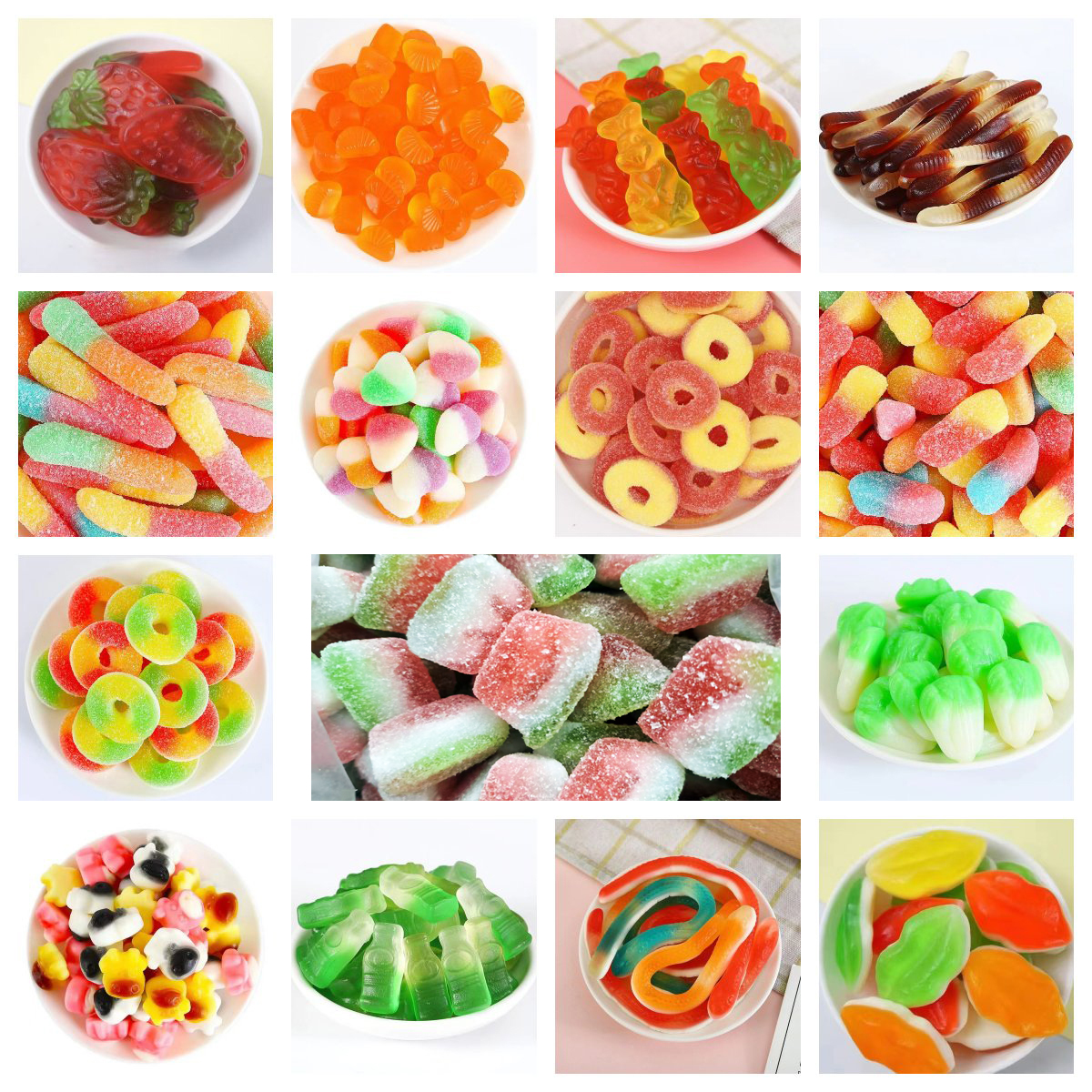 Оптовая продажа, конфеты Gummi, кондитерские изделия, ассорти, фруктовые закуски, кислые сладкие мармеладки, конфеты, желе, конфеты