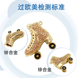 Themed Pendants Alloy Metal Charms With Rhinestones For Gift Diy Fashion Accessories Unisex Jewelry Pendant - Product Image 5