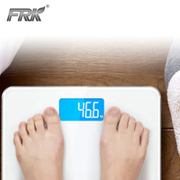 Balance de salle de bain électronique en FRK, grande plate-forme LCD et en verre, numérique, pour salle de bains, poids de la maison, 180 kg/396Ib