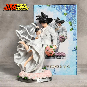 HESPER 31CM Dragon <span class=keywords><strong>Goku</strong></span> <span class=keywords><strong>Chichi</strong></span> Jour de Mariage Romantique Figurine PVC Forme Humaine Statue Anime Jouet Japonais - Product Image 2