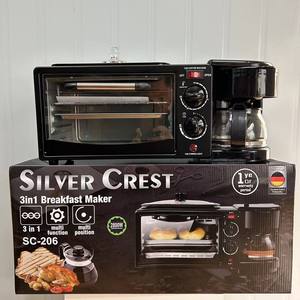 Silver Crest 3 In 1 <b>Breakfast</b> <b>Maker</b> 2800W Multi Function Oven Coffee <b>Maker</b> SC-206 - Product Image 1