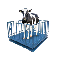 Báscula Electrónica para Ganado 2026, Báscula Electrónica de 1.5m para Pesar Cerdos, Vacas y Otros Animales con Batería Recargable