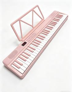 61 Keys Foldable Electronic Piano Pink Portable Digital Keyboard Built-in Speaker Rechargeable 128 different tones and sounds - Product Image 2