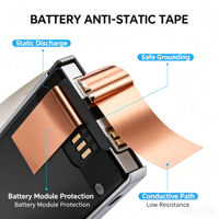 Cinta de Cobre Conductora de 0.03mm de Grosor, Fuerte Adhesión, para Equipos e Instrumentos