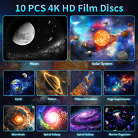 Bande de projecteur Galaxy Ciel étoilé Veilleuse avec mise au point réglable 10 en 1 Projecteur de planétarium pour la décoration de la chambre à coucher Cadeau