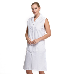 Custom Professional White Women Doctor Scrubs <span class=keywords><strong>camice</strong></span> da laboratorio uniforme ospedaliera senza maniche lungo Labcoat - Product Image 1