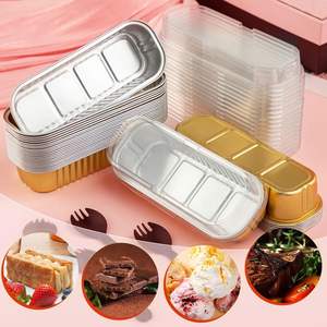 165*65*30mm 6.76oz Mini Durian <b>Cupcake</b> Aluminium Foil Container Baking <b>Cups</b> With Lids Cake Container Disposable Food Box - Product Image 3