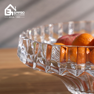 Assiette à fruits transparente avec pieds, modèle 2026, vente en gros, pour usage domestique et hôtelier, <span class=keywords><strong>service</strong></span> d'emballage personnalisé accepté - Product Image 3