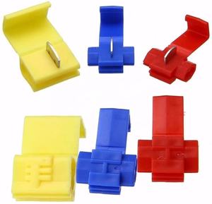 100 pièces En Plastique 2 Trous Réglable Fil Cordon Clips De Câble D'épissure Rapide Snap Fil Connecteur 12-10, 16-14, 22-18 AWG - Product Image 1