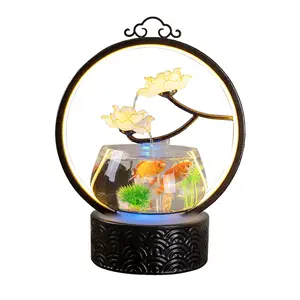 Wholesale table waterfall ornaments modern fountain indoor home decoration living room office table fortune decorations
