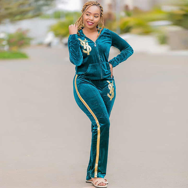 Plus Size African Dashiki Velvet Two Piece Sets Women Tops and Skinny ...