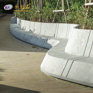 Nuevos materiales de construcción de piedra, banco de hormigón GRC con acabado natural prefabricado para áreas públicas y plazas - Product Image 3