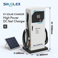 Estación de Carga Solar para Vehículos Eléctricos SHUOLEX de 60kW con Certificación CE, Comercial, OCPP 1.6J, RFID, Carga Rápida DC, Alimentada por Energía Solar