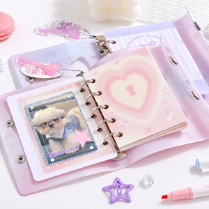 Cuaderno portátil M5 A7 <span class=keywords><strong>de</strong></span> hojas sueltas para niñas, <span class=keywords><strong>libro</strong></span> <span class=keywords><strong>de</strong></span> tarjetas con estampado <span class=keywords><strong>de</strong></span> mariposas <span class=keywords><strong>de</strong></span> alto valor <span class=keywords><strong>de</strong></span> PVC, <span class=keywords><strong>libro</strong></span> <span class=keywords><strong>de</strong></span> mano Core Mo Swaying Dreams - Product Image 4