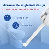Douchette WC électrique portable, pulvérisateur de bidet à deux vitesses, design écologique, pulvérisation verticale, ABS, pour appartement