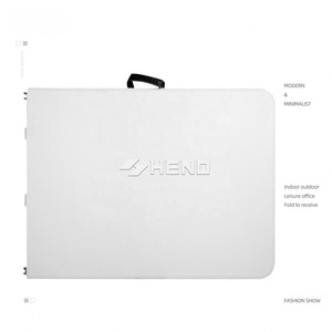 Tables pliantes rectangulaires robustes de 1,8 m (6 pieds) pour la restauration en plein air, tables de banquet portables en plastique HDPE - Product Image 1