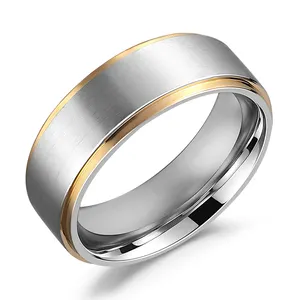 2021 Trendy Silber und Vergoldung 316L Edelstahl Chirurgische Hochzeits geschenk Männer Ringe