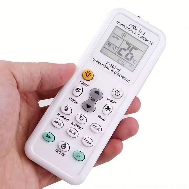 MHK18 K-1028E Universal air Conditioner Remote Control LCD Display 1000-In-1 Home Use Temperature Heat Button Control