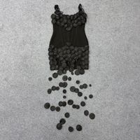 Bettergirl Nouvelle Robe Courte Noire Tendance Printemps 2026, Robe de Soirée Sexy à Bretelles Fines et Effet Bandage