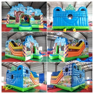 Structure gonflable combinée toboggan et château à rebondir sur le thème du forêt magique, certifiée CE, en PVC, équipement de terrain de jeu pour enfants, idéale pour la <span class=keywords><strong>location</strong></span> commerciale - Product Image 6