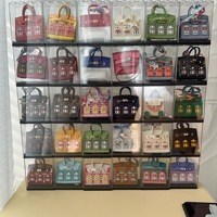 Vitrine en acrylique transparente anti-poussière pour mini-sacs, poupées, blocs de construction, modèles de voitures, objets de collection – Organisateur et présentoir