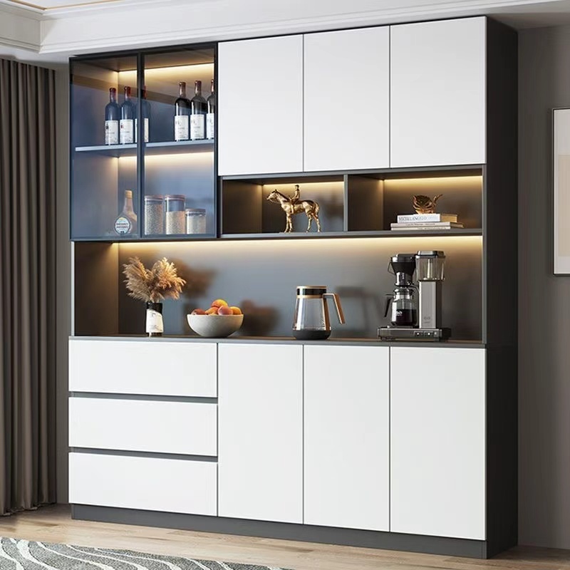 Modern Wood Wall Integrated Dining Sideboard