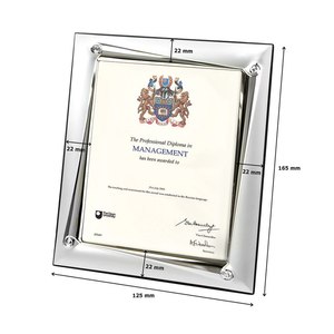 Marco para Diploma de la Universidad Abierta, 90x130 mm, Metálico, Porta Certificados Profesional - Product Image 2