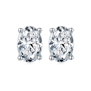Pass Diamond <strong>Tester</strong> Moissanite Earrings Fine Jewelry 925 Silver D Color Moissanite Solitaire Lab Diamond Stud Earrings - Product Image 1