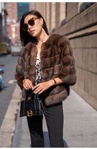 Venta al por mayor personalizado Real ruso Sable ocho mangas chaquetas <span class=keywords><strong>de</strong></span> piel <span class=keywords><strong>de</strong></span> invierno abrigos <span class=keywords><strong>de</strong></span> piel <span class=keywords><strong>de</strong></span> las mujeres - Product Image 2