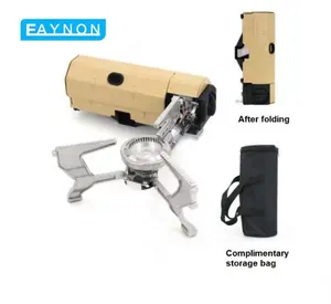 Eaynon Outdoor Portable Folding Camping Cooking Utensils Gas Hot Pot Stove With Bag