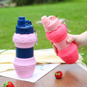 Cross-border Outdoor Portable Silicone Folding <b>Water</b> Cup Cute Drop-resistant Travel <b>Sports</b> <b>Water</b> <b>Bottle</b> Large-capacity Flask - Product Image 2
