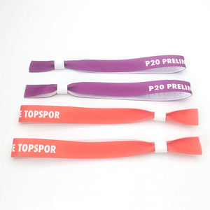 <span class=keywords><strong>Bracelet</strong></span> personnalisé en tissu et nylon, bracelets ajustables avec Clip en plastique, pour une utilisation à une fois - Product Image 4