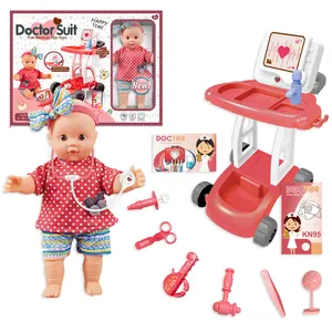 KUNYANG-coffret de jouets médicaux de 12 pouces, ensemble de jeu pour faire semblant, grand jouet, instrument médical, corps en coton, poupée de bébé, médecin