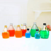 Bouteille de boisson créative en forme de goutte de 100 ml, 280 ml, 350 ml, 500 ml, bouteille en verre givrée transparente personnalisée