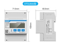 Compteur triphasé quatre fils Chint DTSU666 sur rail, transformateur à distance RS485, écran LCD multifonction, 380V, trois fils, hydroélectrique