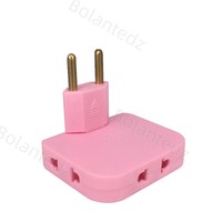 Multiprise 3 prises CA avec prise UE, adaptateur électrique rotatif à 180°, 1 convertit 3, pour l'expédition