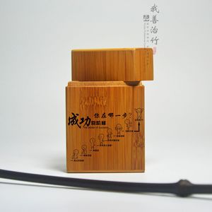 Bamboo Cigarette Case Rectangular 88mm Engraved Handmade Gift Box For Smoking Accessories - Product Image 3