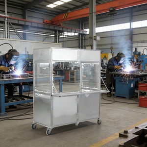 Chariot portable en acier inoxydable à 4 roues pour la vente ambulante de glaces, hot-dogs, café, bonbons et autres snacks - Product Image 3