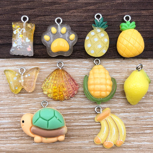 Resin Fruit Pendant Mixed Shapes For <b>Necklace</b> Making DIY Jewelry Accessory Plastic Resin Epoxy Craft Parts Summer 2023 Yiwu - Product Image 1