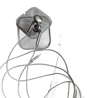 Écouteurs filaires rétro argentés effet miroir, design intra-auriculaire Type-C, son de haute qualité, élégants et tendance (Instagram-worthy), jack plat en plastique 30 cm