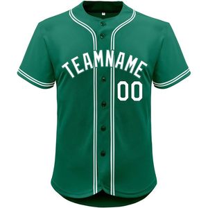 Maillot de baseball personnalisé en maille, boutonné, unisexe, respirant, avec nom et numéro d'équipe, personnalisable, en twill, pour le sport - Product Image 1