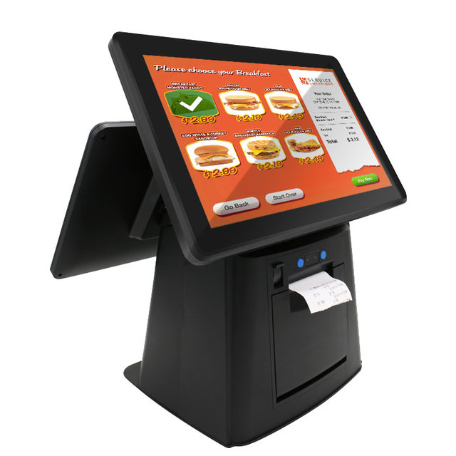11.6 Inch Android Pos Terminal with Thermal Printer Supermarket Quad Core CPU 2G RAM LCD Dual Screen Touch POS System GC099A