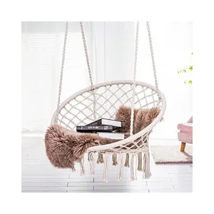 Zoshine ao ar livre jardim balanço cama pendurado cadeira rede corda único balanço cadeira com borla para venda