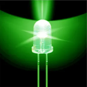 Juhong Free Sample Traffic Led Light 5 Years Warranty Epistar Chip 30 Degree 5mm Green Led 505nm Super Bright Led 5mm