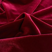 Venta caliente Micro Mulberry Poliéster de Corea del Sur Mulberry Seda Telas de terciopelo coreano con hilos brillantes