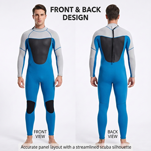 Muta Subacquea in Neoprene 5MM da Uomo, Integrale con Cerniera YKK per Surf, Kayak, Sport Acquatici e Immersioni Profonde - Product Image 2