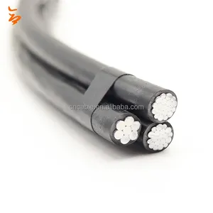 Cable de Paquete Aéreo Xlpe de 0,6/1kv, 3 núcleos, 16mm, 25mm, 95mm, 120mm, precio de Cable Abc de aluminio