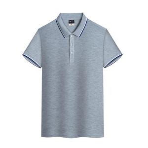 Polo de <span class=keywords><strong>Golf</strong></span> Bleu à Manches Courtes pour Hommes, Haute Qualité, avec Logo Personnalisé, en Tissu Tricoté Respirant, Idéal pour Tenues de Travail Professionnelles - Offre Spéciale - Product Image 2